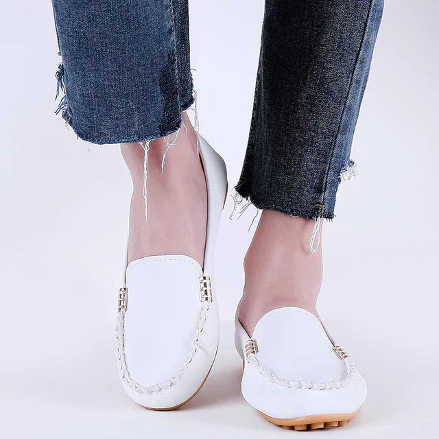Levoire | Chaussures Plates Décontractées Pour Femmes Blanc