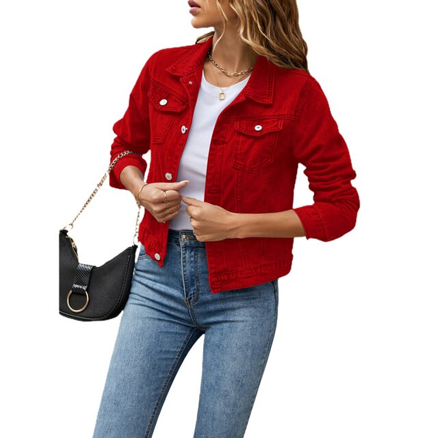 Levoire | Veste Décontractée En Denim Pour Femmes Rot