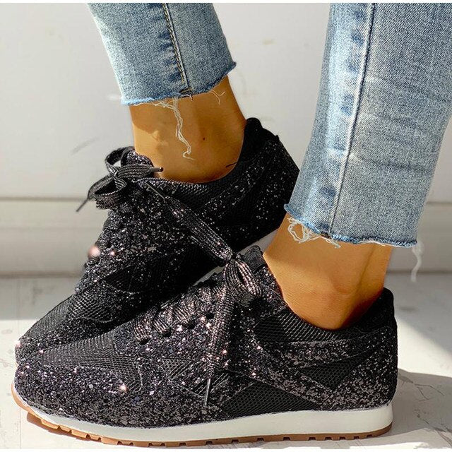 Levoire | Baskets à paillettes Noir