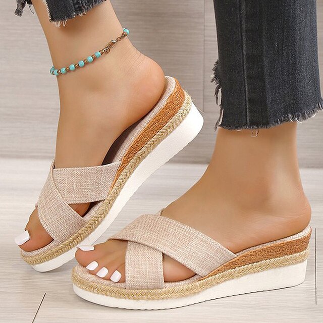 Levoire | Sandales À Plateformes Ergonomiques Pour Femmes Abricot