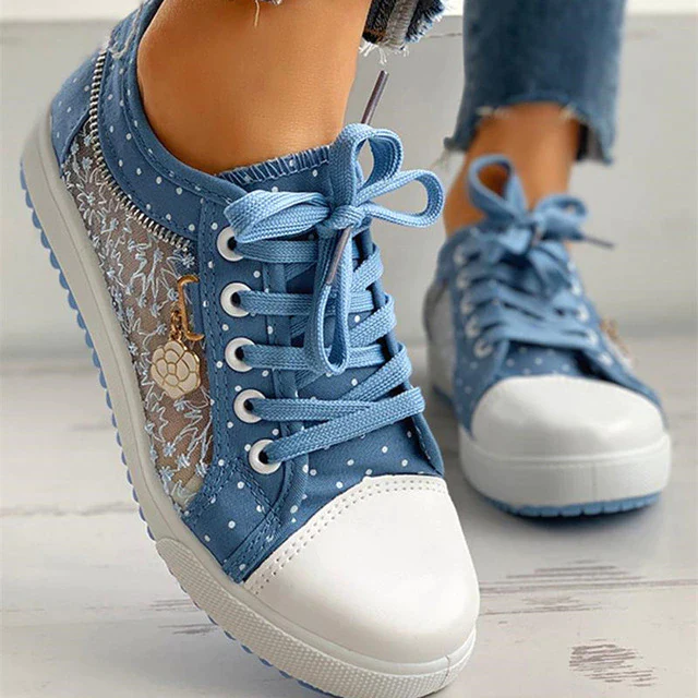 Levoire | Chaussures De Femme Tendance Avec Imprimé À Pois Pour L'Été Bleu clair
