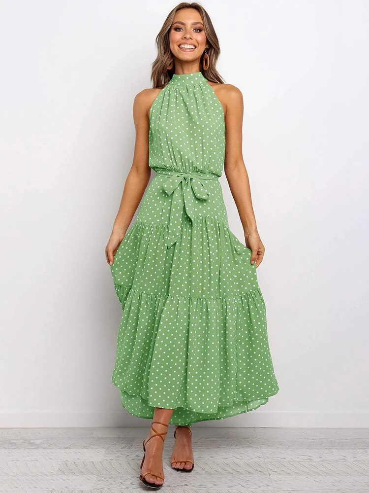 Levoire | Robe À Pois Vert