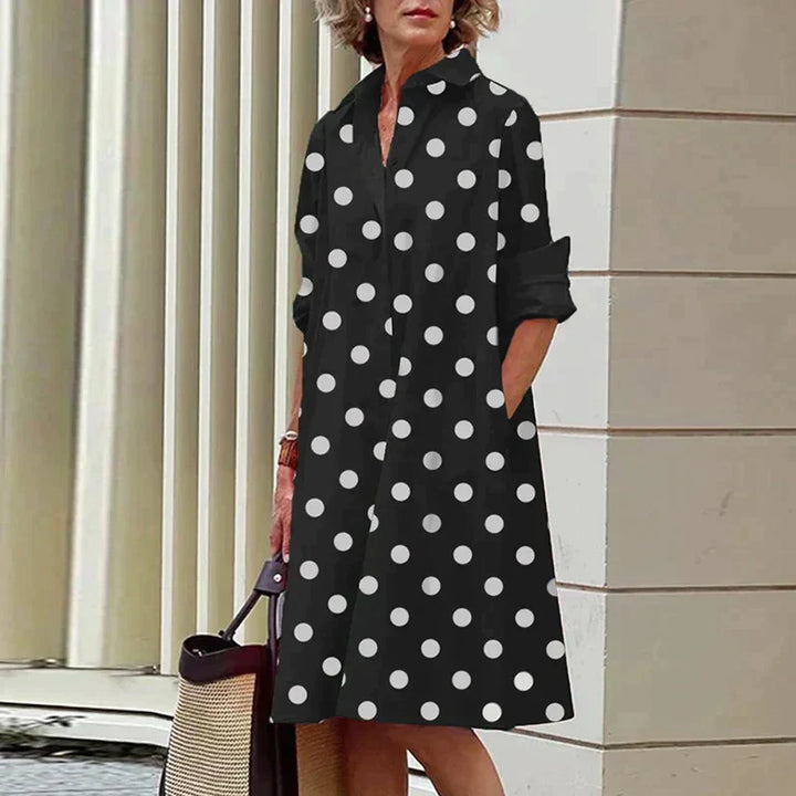 Levoire | Robe en coton confortable Blanc Vert