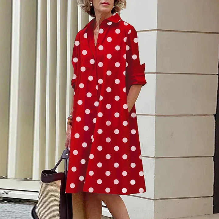 Levoire | Robe en coton confortable Noir Blanc