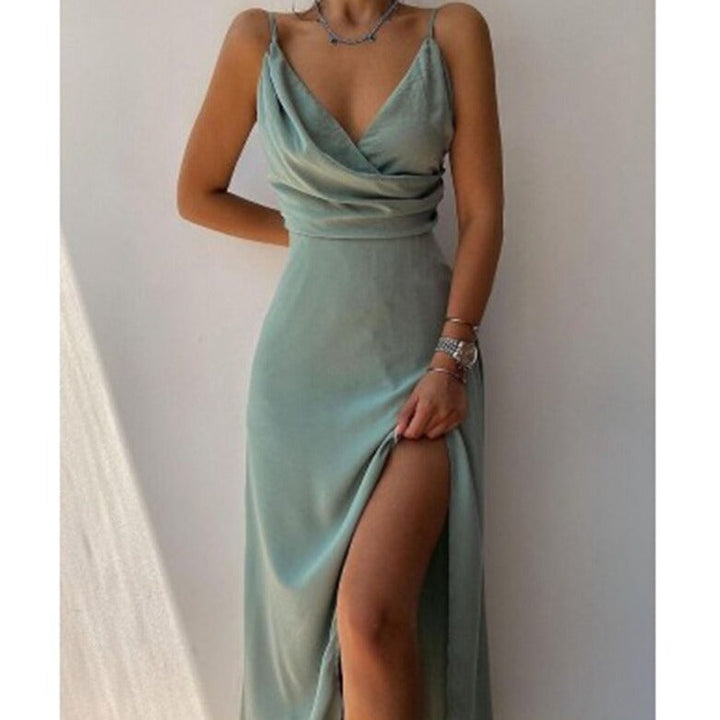 Levoire | Robe De Soirée En Satin Pour Des Soirées Élégantes Vert