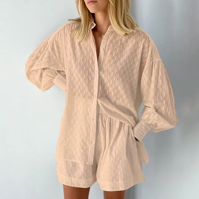 Levoire | T-Shirt D'Été Tendance Et Shorts Pour Femmes Khaki