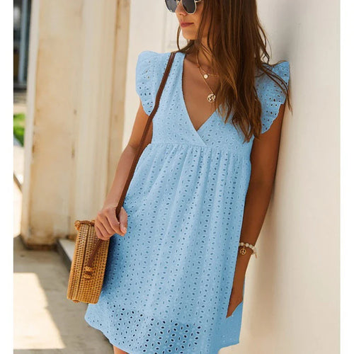 Levoire | Robe En Dentelle Pour Femmes Avec Volants