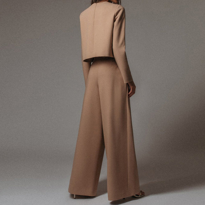 Levoire | Jambes Larges Blouse À Manches Longues Et Pantalon Ensemble Deux Pièces