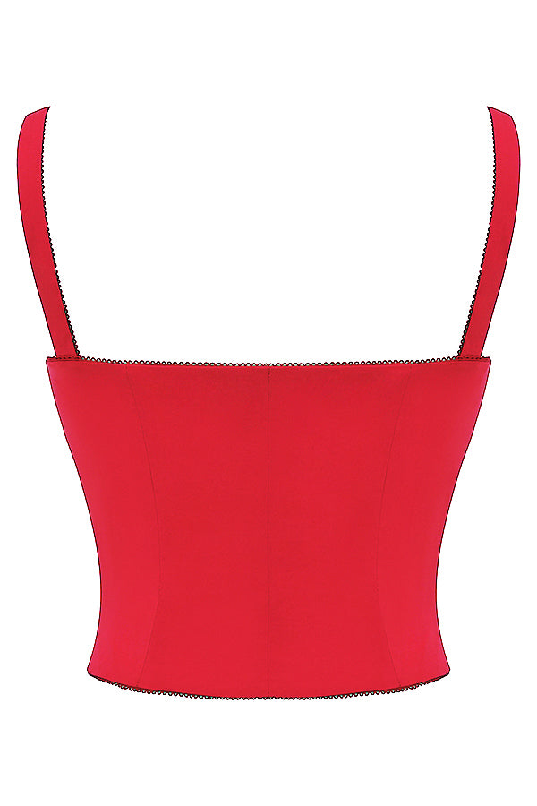 Levoire | Corset Rouge En Tulle