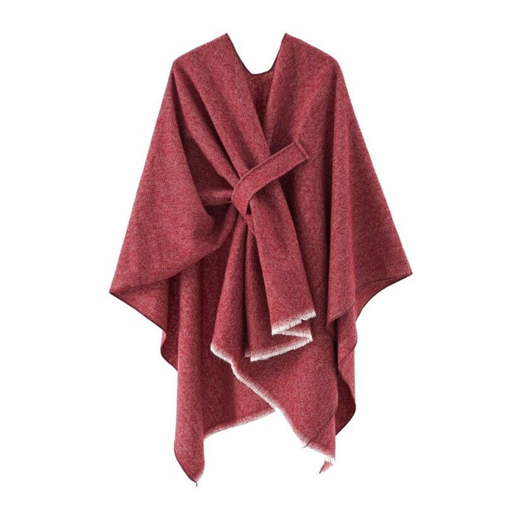 Levoire | Poncho Cachemire Ute Confortable Rot Une taille