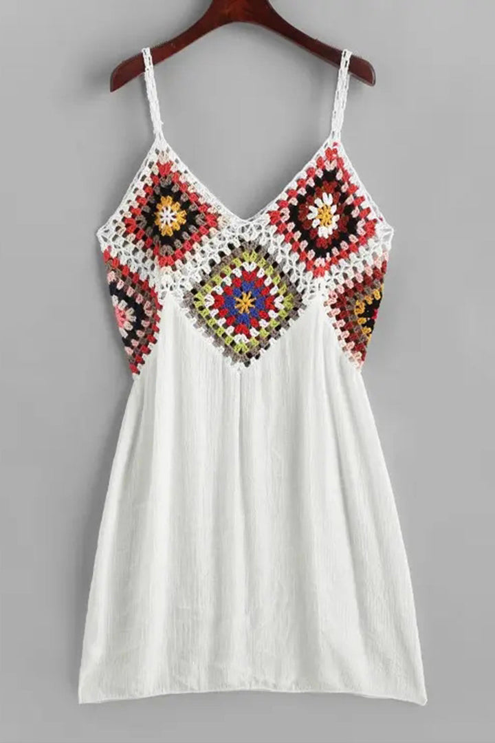 Levoire | Panneau en crochet Robe de plage Blanc Taille unique