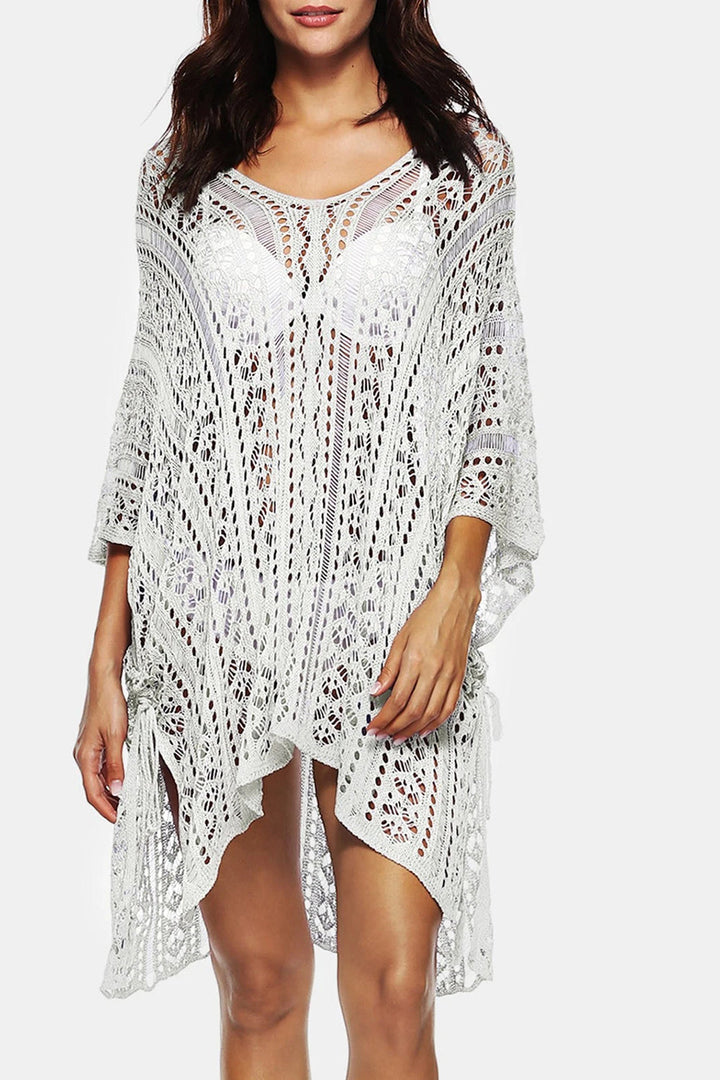 Levoire | Couverture tricotée avec fente latérale Blanc Taille unique