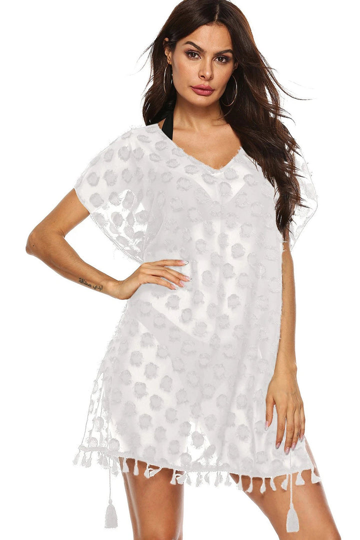 Levoire | Robe de plage Überwurf Blanc Taille unique