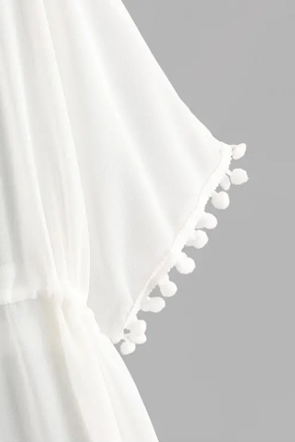 Levoire | Robe de plage en chiffon à pompons