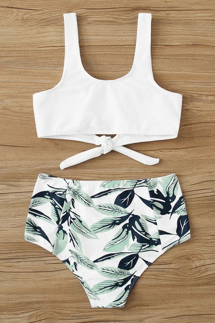 Levoire | Imprimé Rib Nœud Avant Taille Haute Bikini