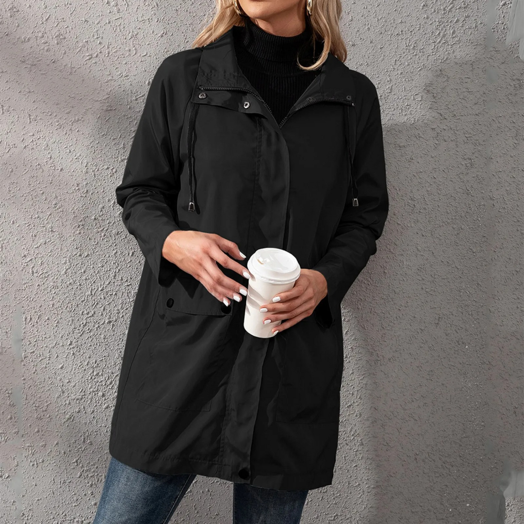 Levoire | Veste À Capuche Légère Longue D'Été Noir