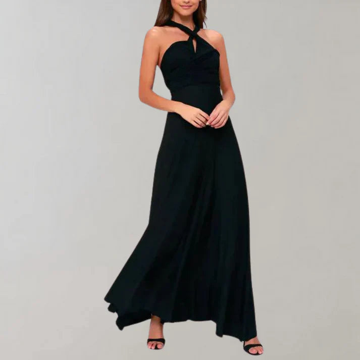 Levoire | Robe Portefeuille Pour L'Été Noir