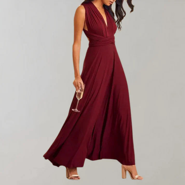 Levoire | Robe Portefeuille Pour L'Été Bordeaux