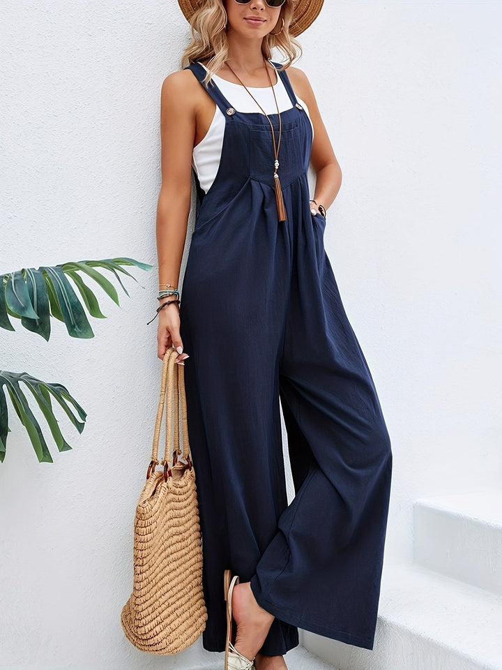 Levoire | Combinaison Boho Sans Manches Pour Femmes Bleu