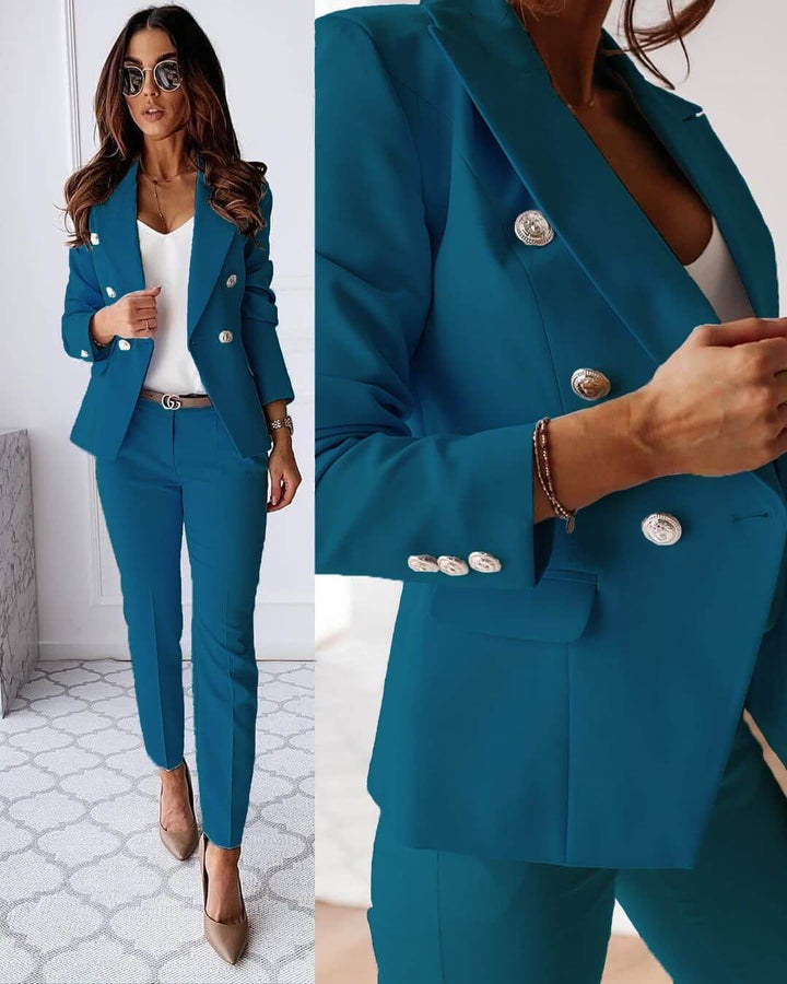 Levoire | Veste et pantalons robe Bleu pétrole