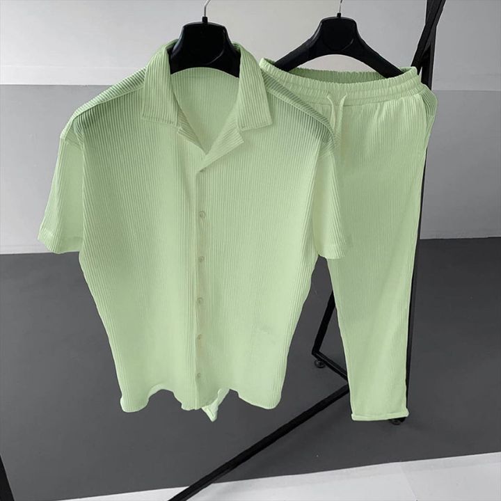 Levoire | Grande Taille Hommes Ensemble Vert clair