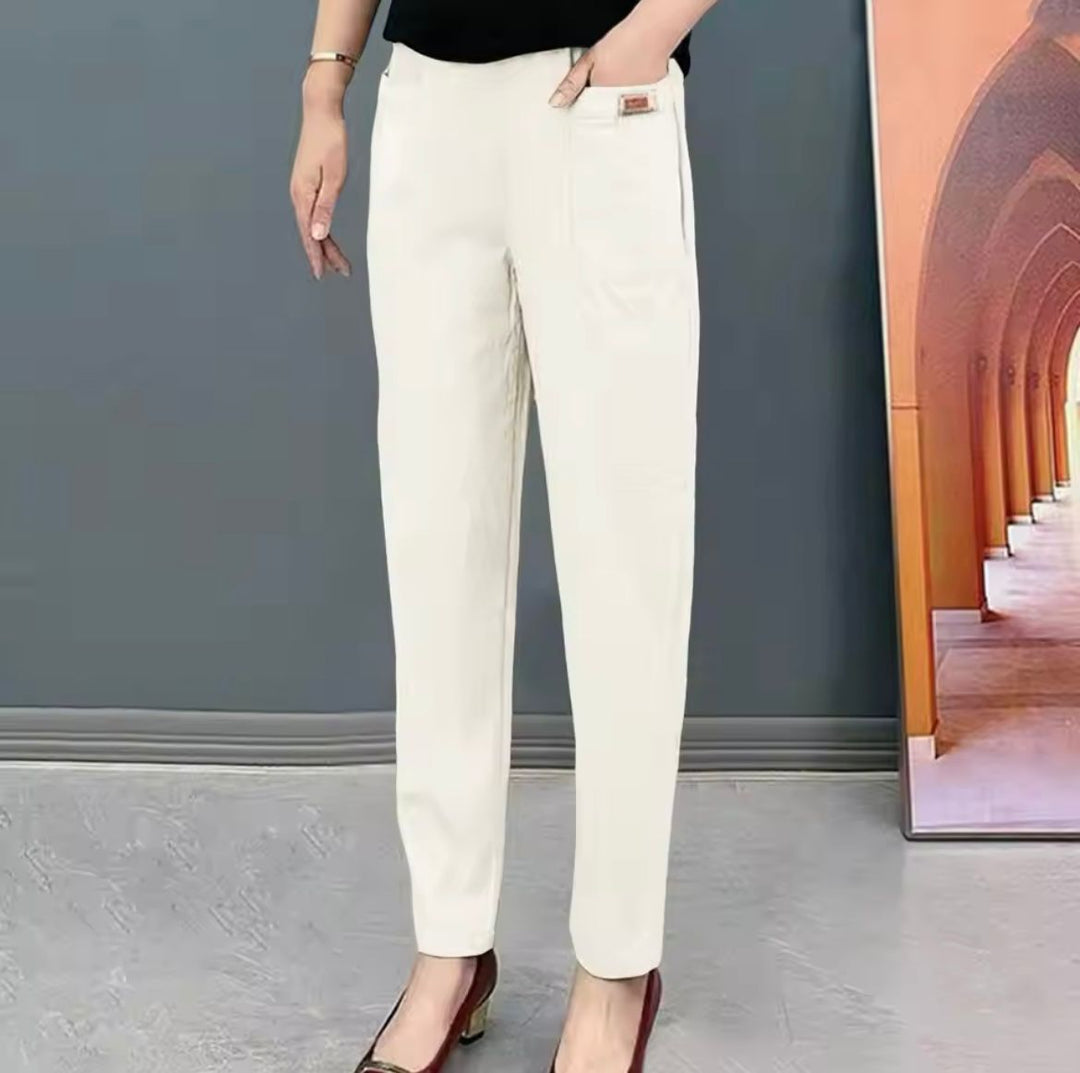 Levoire | Pantalons en coton élégants Beige
