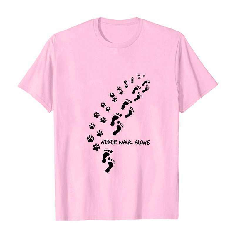 Levoire | Walk Alone | T-Shirt Pour Amoureux Des Animaux Conception unie Rose