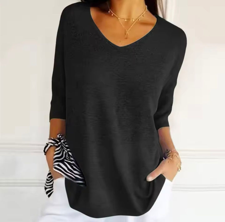 Levoire | Blouse D'Été Avec Décolleté En V Noir