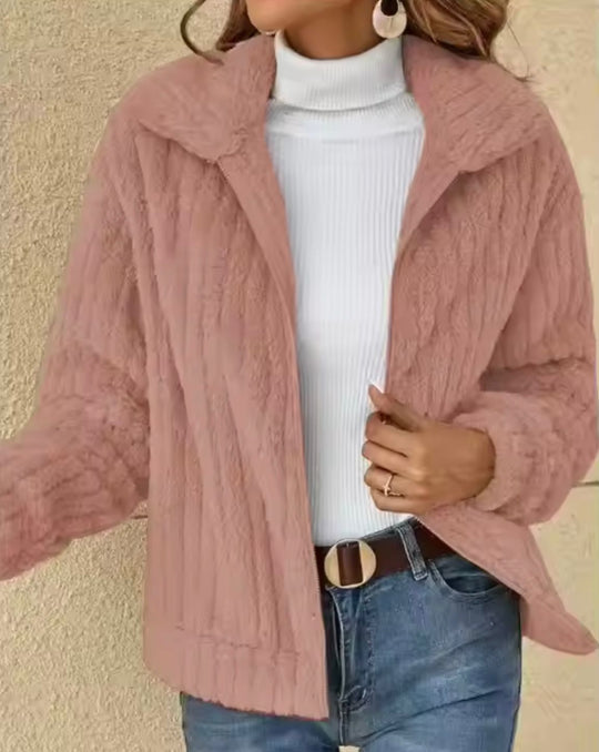 Levoire | Veste À Manches Longues Avec Fermeture Éclair En Fourrure Rosa