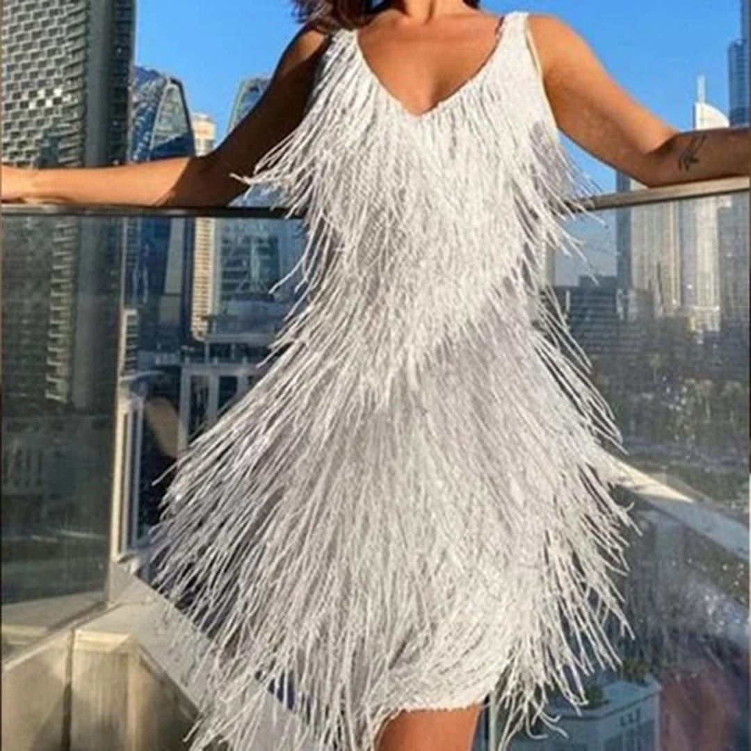 Levoire | Robe Mini Avec Franges Idéal Pour Les Fêtes