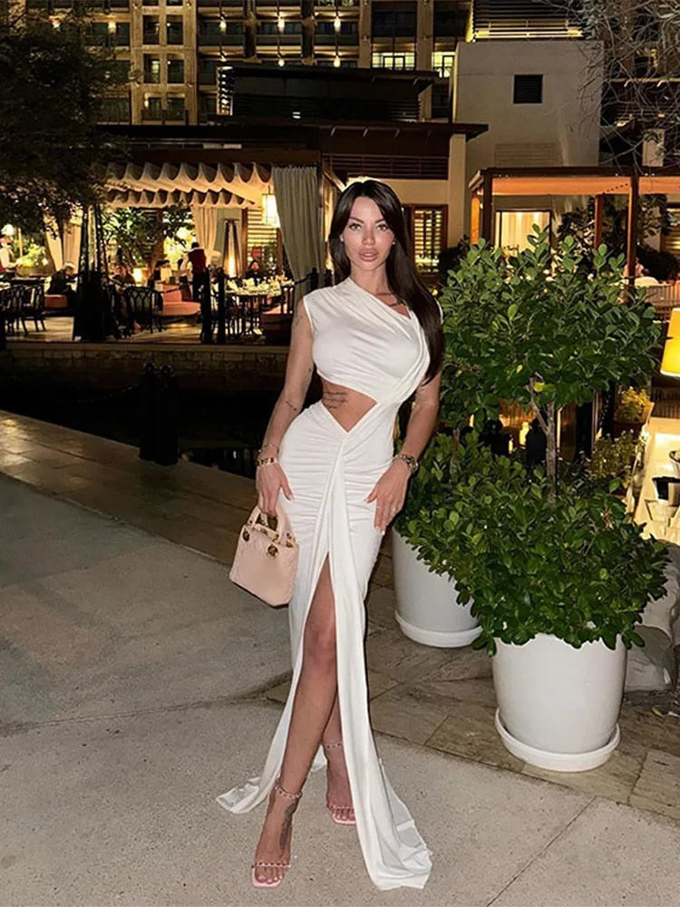 Levoire | Hule Rib Sans Manches Robe Haute-Coupe