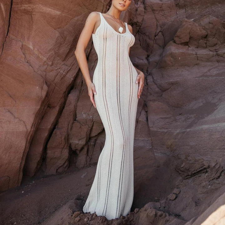 Levoire | Robe Longue À Dos En Tricot Hult