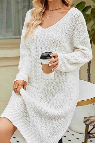 Levoire | Robe Sweat Avec Décolleté En V Profond Pour Une Apparence Élégante
