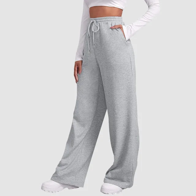 Levoire | Pantalons Larges Confortables Avec Cordon Et Poches Gris