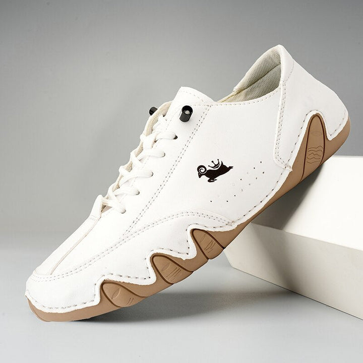 Levoire | Chaussures Barefoot En Cuir Unisex, Flexibles Et Confortables Blanc