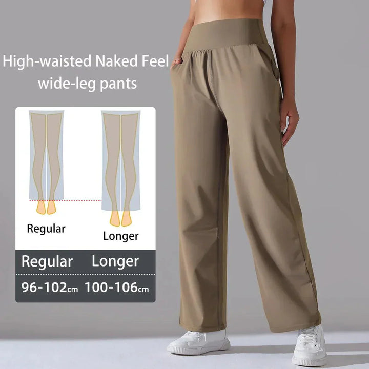 Levoire | Leg Yoga-Pantalons Pour Femmes Taille Haute Pantalons De Fitness À Jambes Larges
