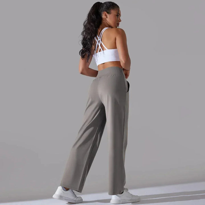 Levoire | Leg Yoga-Pantalons Pour Femmes Taille Haute Pantalons De Fitness À Jambes Larges