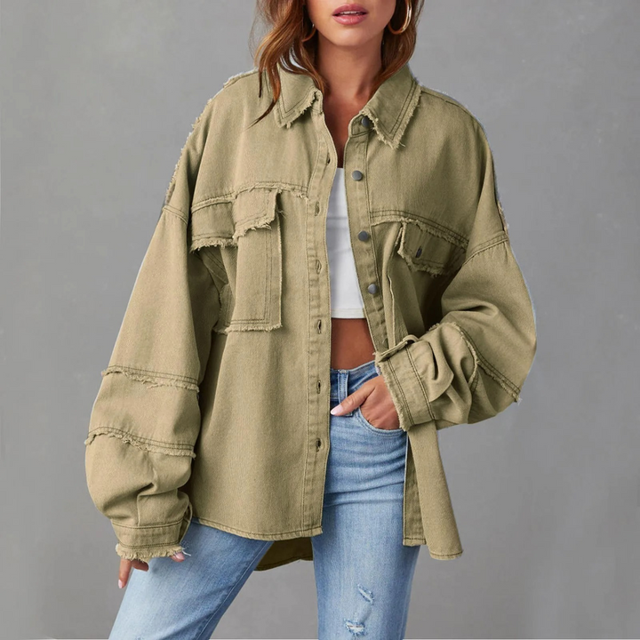 Levoire | Col De Chemise Manteau D'Été Confortable Et Long Vert