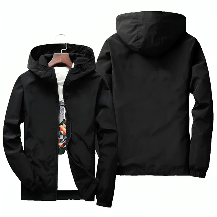 Levoire | Capuche Veste D'Été Imperméable Veste Pour Hommes Noir