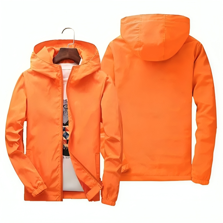 Levoire | Capuche Veste D'Été Imperméable Veste Pour Hommes Orange