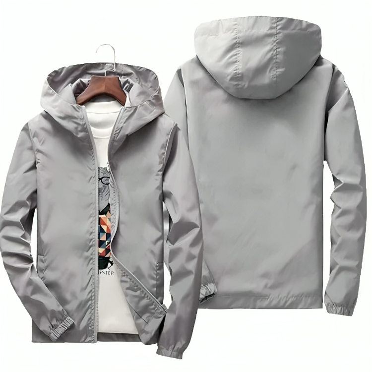 Levoire | Capuche Veste D'Été Imperméable Veste Pour Hommes Gris