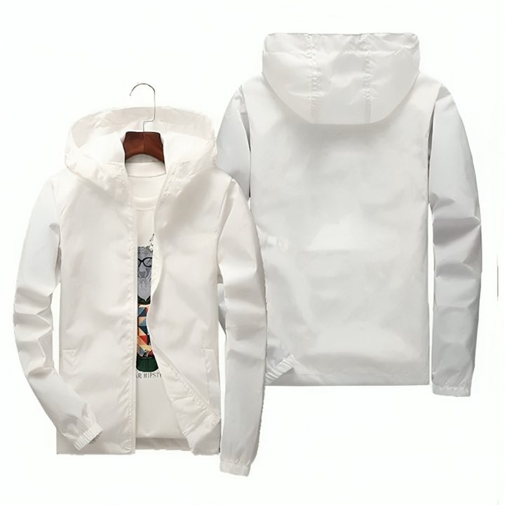 Levoire | Capuche Veste D'Été Imperméable Veste Pour Hommes Blanc