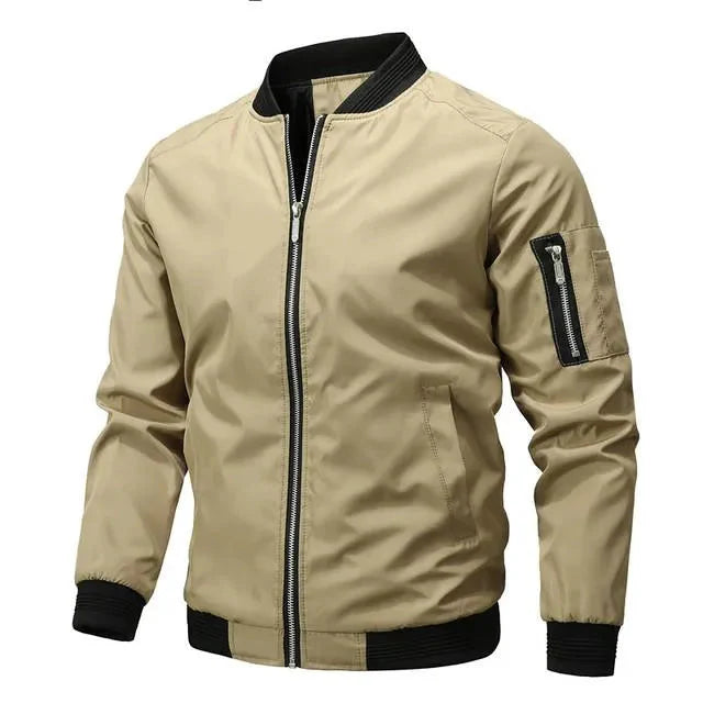Levoire | Fermeture Éclair Veste D'Été Imperméable Veste Bomber Braun