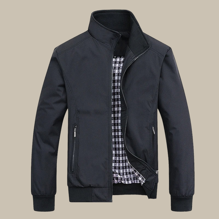 Levoire | Fermeture Éclair Manteau Pour Homme Fin Manteau D'Été Noir