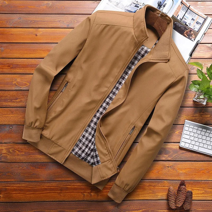 Levoire | Fermeture Éclair Manteau Pour Homme Fin Manteau D'Été Khaki