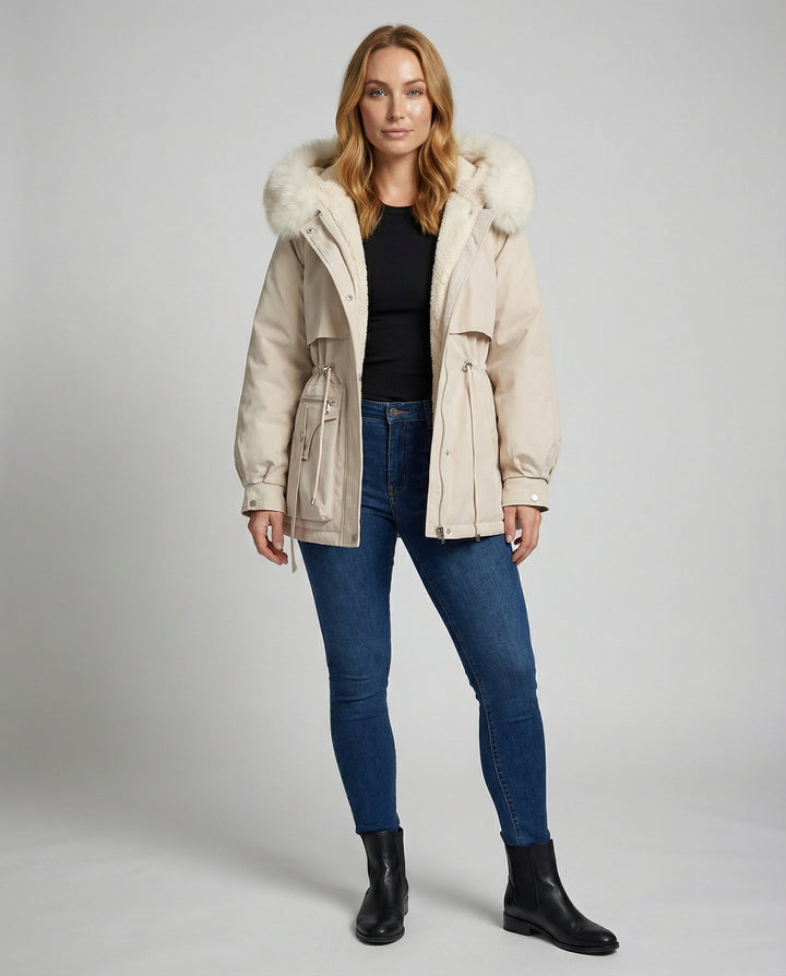 Veste d'hiver en fourrure chaude pour femmes | Avriane