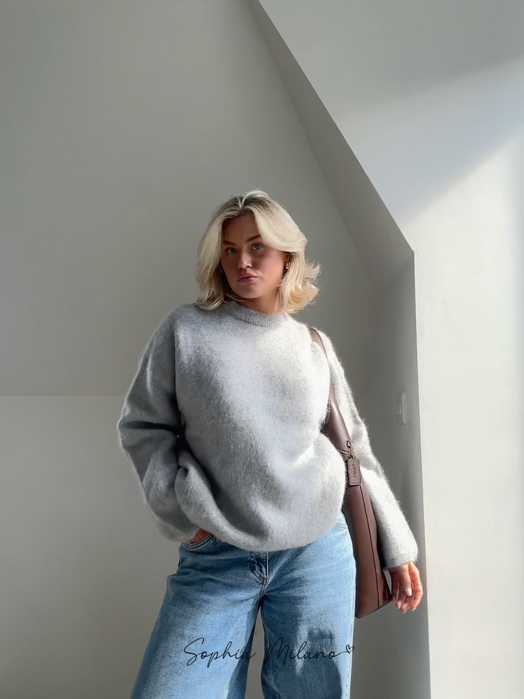 Levoire | Pull À Col Rond Gris