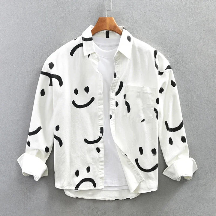 Levoire | Chemise Smiley Decontractee Hommes Blanc