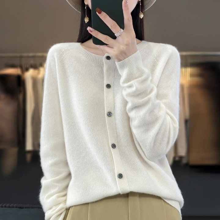 Levoire | Veste En Tricot Style Crop Top Blanc