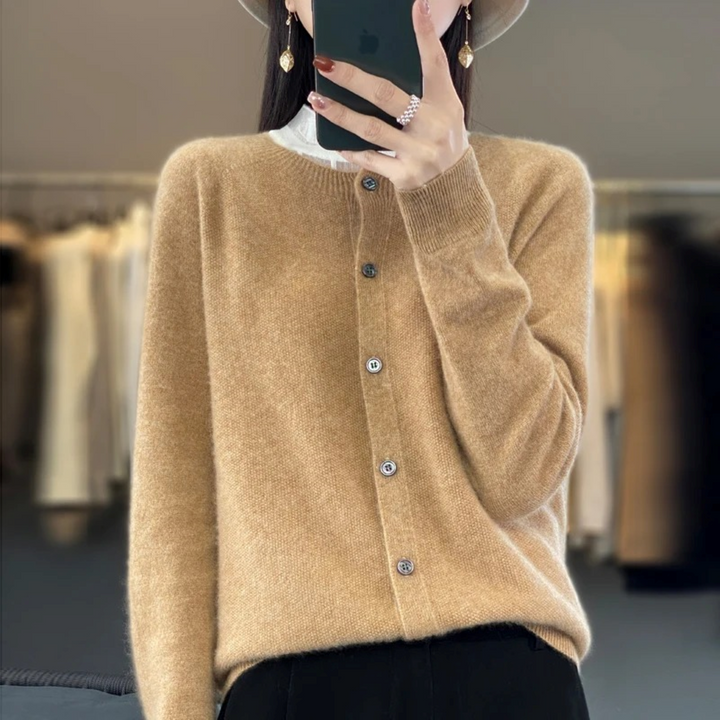 Levoire | Veste En Tricot Style Crop Top Braun